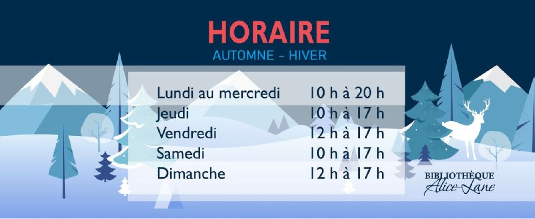 Horaire hiver